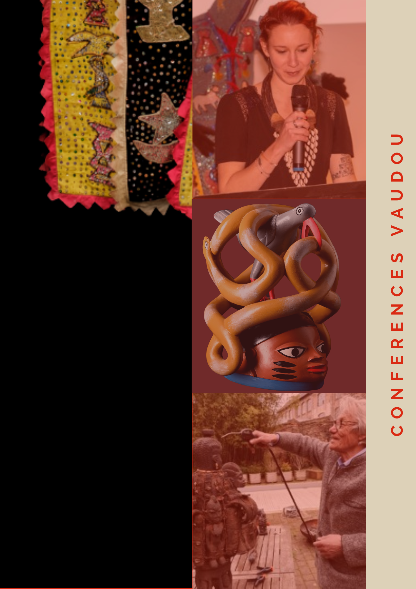 Rouge Guitare Lignes Concert Flyer